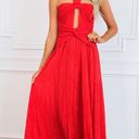 Bella and Bloom Misha Cutout Pleated Maxi Dress: Red Photo 0