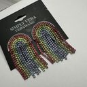 Simply Vera, Vera Wang Simply Vera Wang Rainbow Multi Color Rhinestone Pierced Dangle Drop Earrings NWT Photo 5