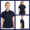 Nike  452885 Ladies Dri-FIT Sport Swoosh Pique Polo Top Midnight Navy Large Photo 1