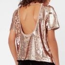 Sweaty Betty  Gold Sequin Open Back Short Sleeve Top Size XS Photo 1