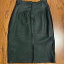 Comint Vintage  genuine black leather skirt. Size 11-12. Photo 1