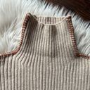 Listicle Contrast Stitch Mock Neck Sweater Photo 5