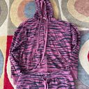 Lounge Tiger Print  Two Piece Matching Set Sweatsuit Sweatshirt Joggers Medium Photo 2