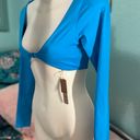 SKIMS Turquoise Longsleeve bikini Top Photo 2