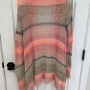 Maurice's  Tan Peach Striped Loose Crochet Cardigan Sweater Women’s Size XS Photo 1