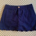 Lilly Pulitzer Navy Scallop Mini Skirt Photo 1