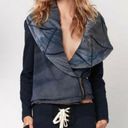 Young Fabulous and Broke  Navy Tie Dye Quilted Crop Moto Jacket Size XSmall Photo 13