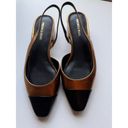 Veronica Beard  Cecile Metallic gold and black Leather Slingback Pumps size 7 Photo 2