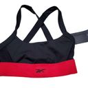 Reebok  x Cardi B Bralette Logo Athletic Sports Bra Black Red Women's Size XS Photo 1