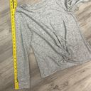 Loft Heather Gray with Black Speckles Ruched/Tie Front Sweatshirt Size Small Photo 8