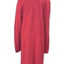 J.Jill  Brick Red Knit Long Sleeve Midi Dress Size XL Photo 3