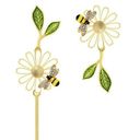 Daisy  leaf bee design cute enamel dangle zinc alloy earrings faux fashion Jewelr Photo 5