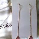 Ettika NWT  18K Gold Plated Chain and Crystal Dangle Earrings Photo 0