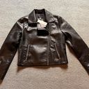 Anna Cai Faux Leather Jacket Black Photo 0