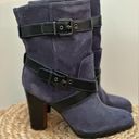 Pour La Victoire  Roslyn Buckle Wrap Blue Suede Boot Size 6.5 Photo 1