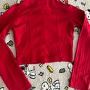 Guess Red Cropped Top Long Sleeve Button Up Shirt Women 😘 Photo 3