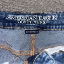 American Eagle  distressed cut off blue denim midi shorts, size 2 Photo 1