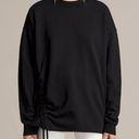 All Saints Able black side ruched crewneck pullover sweatshirt Photo 0