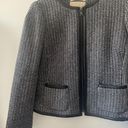 Banana Republic | Woven Paris Tweed Jacket Front Zip Blazer (8) B142 Photo 4