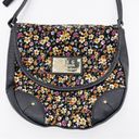 Mango MNG By  Black Ditsy Floral Corduroy Shoulder Bag & Wallet Retro 90s Grunge Photo 2