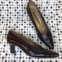 Saint Laurent Yves  Patent Leather Croc Heel Narrow Photo 0