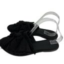 ALLSAINTS  Flats Womens Size 39 Rumour Knit Bow Knot Mules Black Slip On Comfort Photo 2