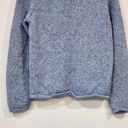 L.L.Bean  | Blue Marled Flecked Cotton Knitted Button Up Cardigan Sweater Sz MP Photo 6