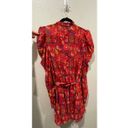 Flying Tomato A. CALIN BY E Red Ruffled Shoulder Mini Dress Photo 3
