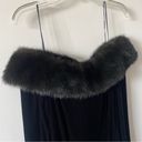 Vintage 80s Cachet Off Shoulder Faux Fur Velvet Floor Length Long Sleeve Gown Size 8 Photo 7