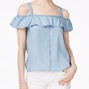 Maison Jules NWT  cold shoulder chambray tank top Photo 0