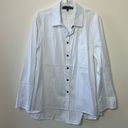 Habitat LIV  Clothing Womens Top Medium White Button Long Sleeve Tunic Lagenlook Photo 0