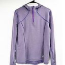 Mountain Hardwear  Women’s Purple Long Sleeve Hooded Quarter Zip Pullover Size L Photo 0