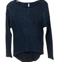 Renee C . Black Open Knit Sweater Size Small Photo 0