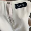 fab'rik Beige faux suede dress shirt / blouse top / Size M / Office or going out Photo 2