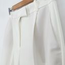 ZARA NEW  Pleated Trouser Pants Wide Leg Full Length Relaxed White Women's M Photo 3