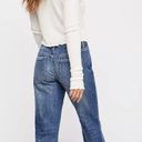 We The Free Free People Women's Blue Maggie Mid Rise Straight Button Fly Jeans Size 28 NWT Photo 1