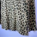 Valerie Stevens  100% Merino Wool Sweater Leopard Print Crew 3/4 Sleeve Medium Photo 2