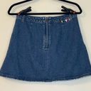 Signature 8 Signature Eight Embroidered and Appliqué Denim Mini Skirt Size Medium Photo 4