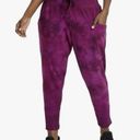All In Motion  Size XXL High Rise Waist Ribbed Jogger Pants Womens Purple Tie-Dye Photo 0