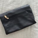 Mulberry  Black Genuine Leather Foldover Clutch Crossbody Bag Photo 1