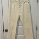 Ba&sh  Amber High Waisted High Rise Straight Leg Jeans Off White Cream Size 8 Photo 11