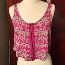 Kirra  pink & gray tribal print tank top Photo 0