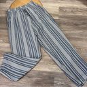 American Eagle  blue striped pull on high rise pants Photo 7