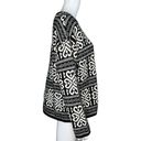 J.Jill  Sweater Womens Medium Black White Heart Fair Isle Wool Blend Casal Artsy Photo 2