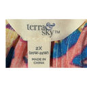 Terra & Sky  Women's‎ Square Neck Puff Sleeve Baby Doll Blouse Size 2X 20W-22W Photo 5