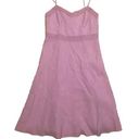 The Loft Anne Taylor NWOT Sz 8 Linen Lilac Purple Knee Length Classic Swing Dress Photo 0