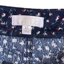 Francesca's  Womens Skirt Size XL Blue Floral Ditzyprint Thin Wale Corduroy Zip Photo 1