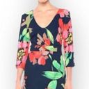 Trina Turk new  ❀ Picturesque Bright Floral Print Sheath Mini Dress ❀ Navy ❀ 2 Photo 0