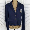 Tommy Hilfiger  French Terry Knit Schoolboy Blazer Jacket Blue Medium Photo 0