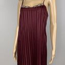 Petra Fashions Vintage  Size Medium Chemise Shimmer Stripes Burgundy Nighty Dress Photo 1